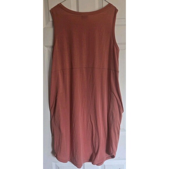 Columbia Sleeveless Tank Top Dress Womens Size Large L Peach Midi Modest Comfy - Picture 8 of 10